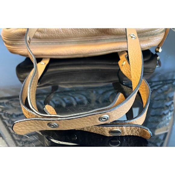 Halston Heritage Large handbag TAN Color Leather Bag Retail $495 - Picture 8 of 16